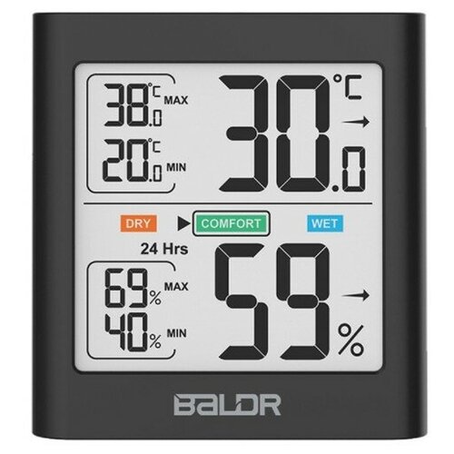 BALDR B0135TH цифровой термогигрометр с внешним датчиком, черный