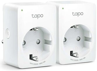 Tp-link Сетевое оборудование Tapo P100 2-pack Умная мини Wi-Fi розетка, 2 шт.