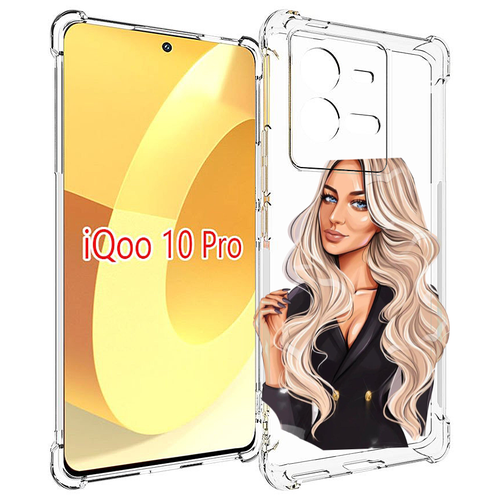 Чехол MyPads Платье-пиджак женский для Vivo iQOO 10 Pro задняя-панель-накладка-бампер