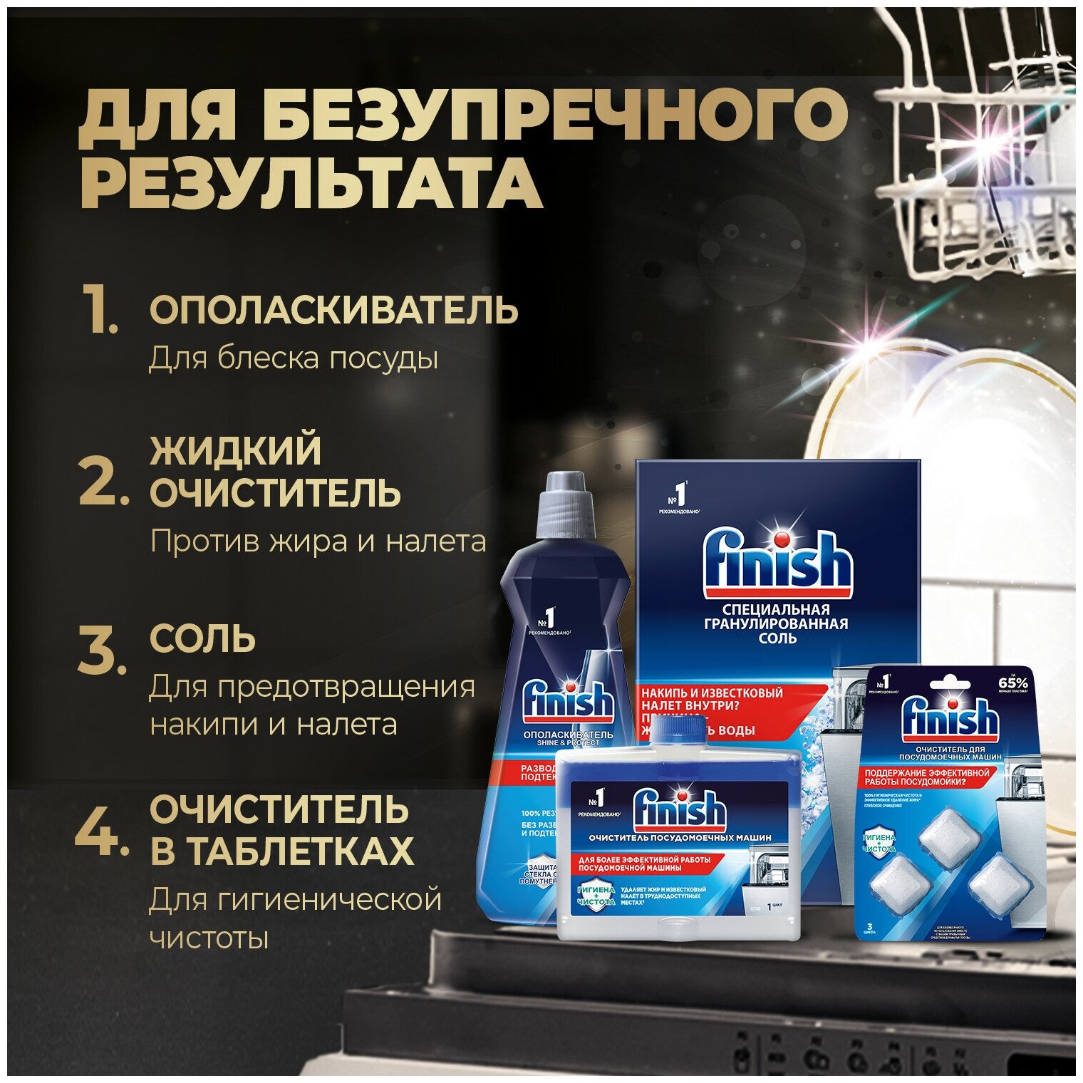 Ополаскиватель для посудомоечной машины Finish Shine & Protect