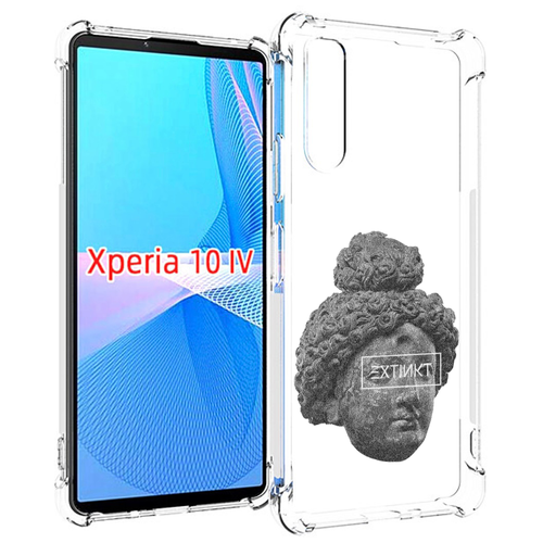 Чехол MyPads каменное лицо девушки для Sony Xperia 10 IV (10-4) задняя-панель-накладка-бампер