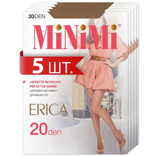 Колготки MiNiMi Erica, 20 den, 5 шт., размер 2/S, бежевый