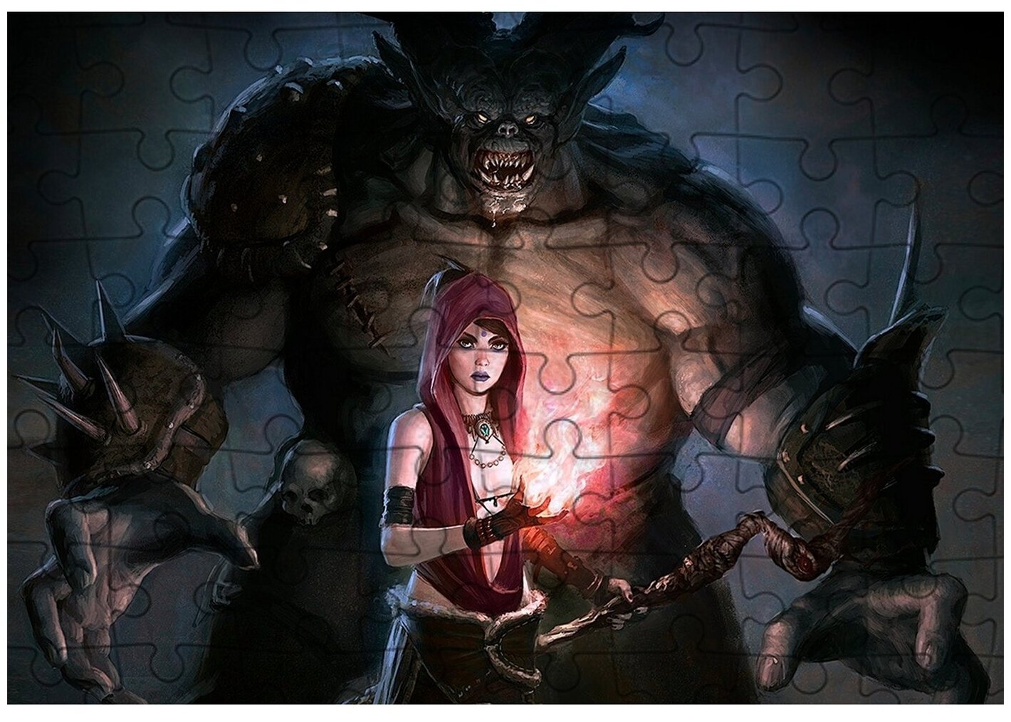 Пазл Магнитный 38x26 см, размер А3, 300 деталей, модель Dragon Age-16