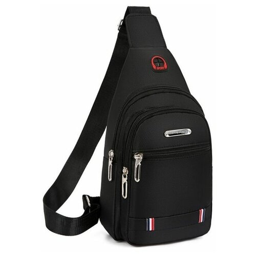 Сумка мужская треугольная, сумка - рюкзак через плечо, мужская сумка кросс-боди, черная
