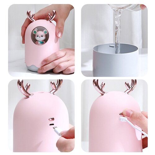 Увлажнитель воздуха с питанием от USB и светодиодсветодиодный подсветкой 300 мл 97900₽