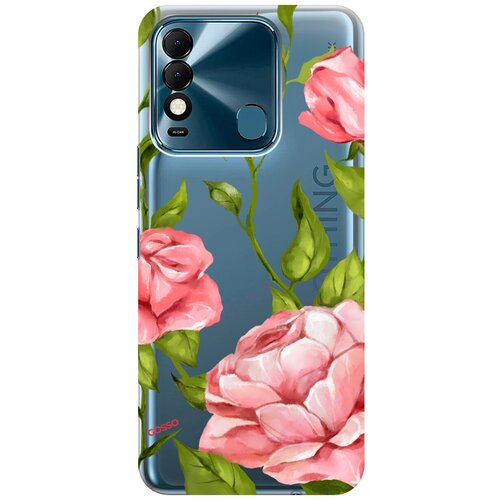 Силиконовый чехол на Tecno Spark 8 / Техно Спарк 8 с 3D принтом Amazing Roses прозрачный силиконовый чехол на tecno spark 8 техно спарк 8 с 3d принтом amazing callas прозрачный