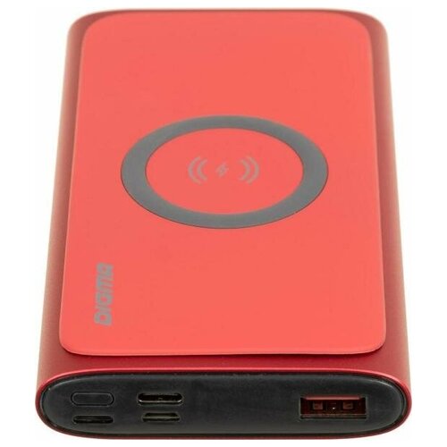 Digma Внешний аккумулятор Power Bank 10000 мАч Digma DGPQ10G красный DGPQ10G22CRD 215800₽
