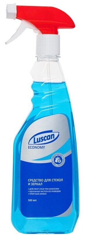Средство для мытья стекол Luscan Economy, 500 мл, триггер