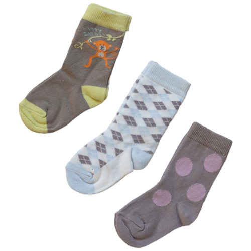 Носки 3шт Aviva kids collection 19/22, хлопковые, носки беби, носки для новорожденных, комплект, набор, подарочная упаковка