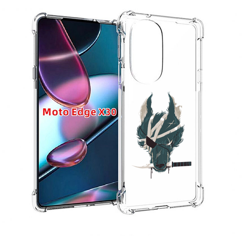 Чехол MyPads волк-разбойник для Motorola Moto Edge X30 задняя-панель-накладка-бампер