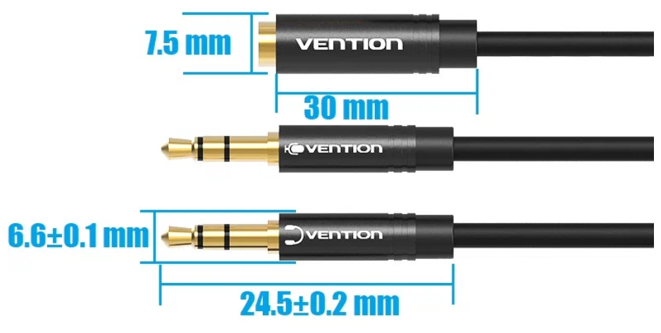 Разветвитель Vention Jack 35 mm F 4 pin/Jack 35 mm M x 2 (BBDBF)