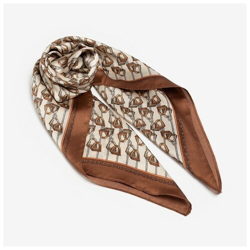 фото Платок minaku,70х70 см, бежевый