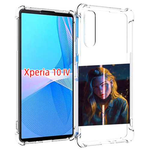 Чехол MyPads девушка-в-тени для Sony Xperia 10 IV (10-4) задняя-панель-накладка-бампер чехол mypads санта клаус девушка для sony xperia 10 iv 10 4 задняя панель накладка бампер