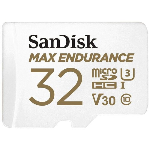 карта памяти microsdhc 32gb sandisk sdsqqvr 032g gn6ia с sd адаптер class 10 uhs i u3 v30 Карта памяти SanDisk microSDHC 32GB Max Endurance Class 10 UHS-I U3 V30 + SD адаптер (SDSQQVR-032G-GN6IA)