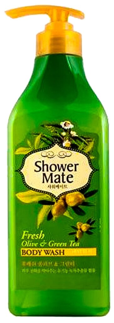 KERASYS Гель для душа Shower Mate Оливки и зеленый чай, 550 г, Kerasys