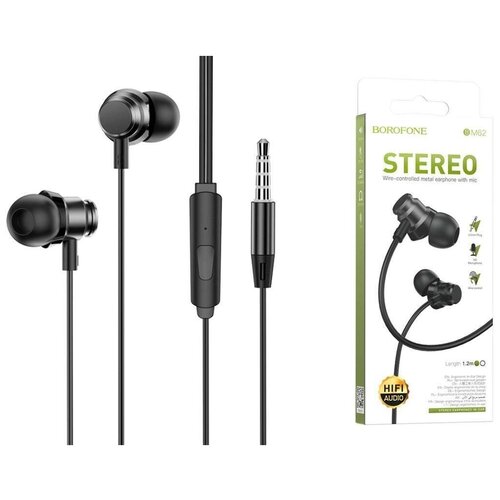 Наушники проводные BOROFONE BM62 Prosperity микрофон черный 25000₽