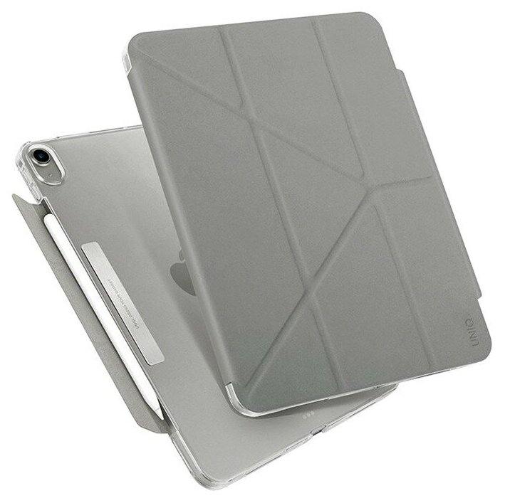 Чехол Uniq Camden Anti-microbial для iPad Air 10.9 (2022/20) с отсеком для стилуса серый
