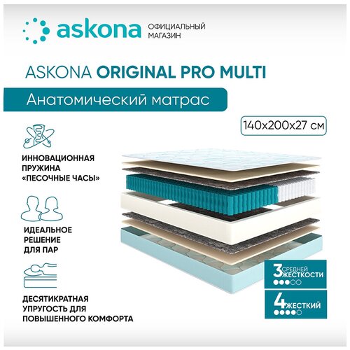 Матрас анатомический ASKONA (аскона) Original Pro Multi 140х200