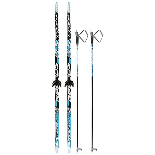 Комплект лыжный бренд ЦСТ, длина лыж 170 см, длина палок 130 (+/-5 см), крепление NN75 мм, цвет микс