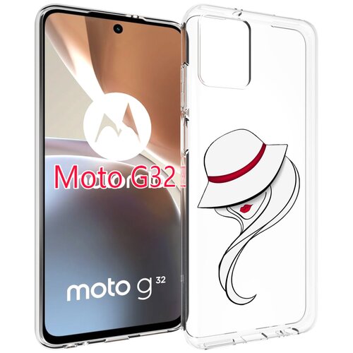 Чехол MyPads Лого женский для Motorola Moto G32 задняя-панель-накладка-бампер