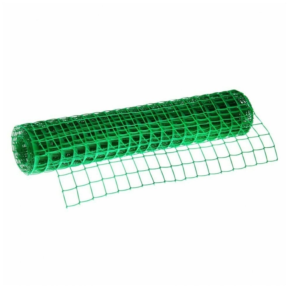 Сетка заборная пластиковая 1,5х20 м ячейка 40х40 мм - фотография № 1