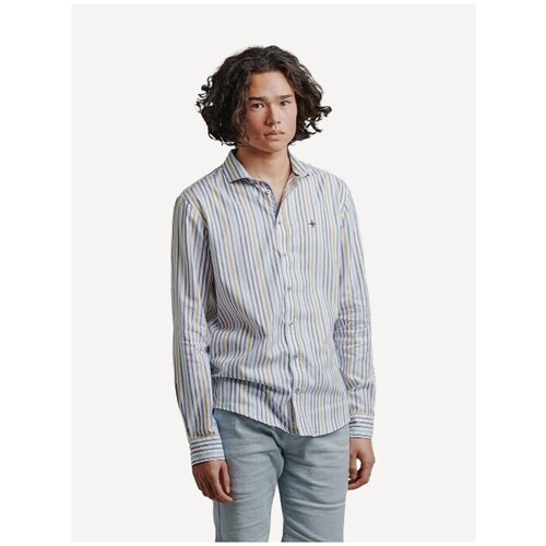 фото Рубашка, цвет темно-синий микс, размер l haze&finn