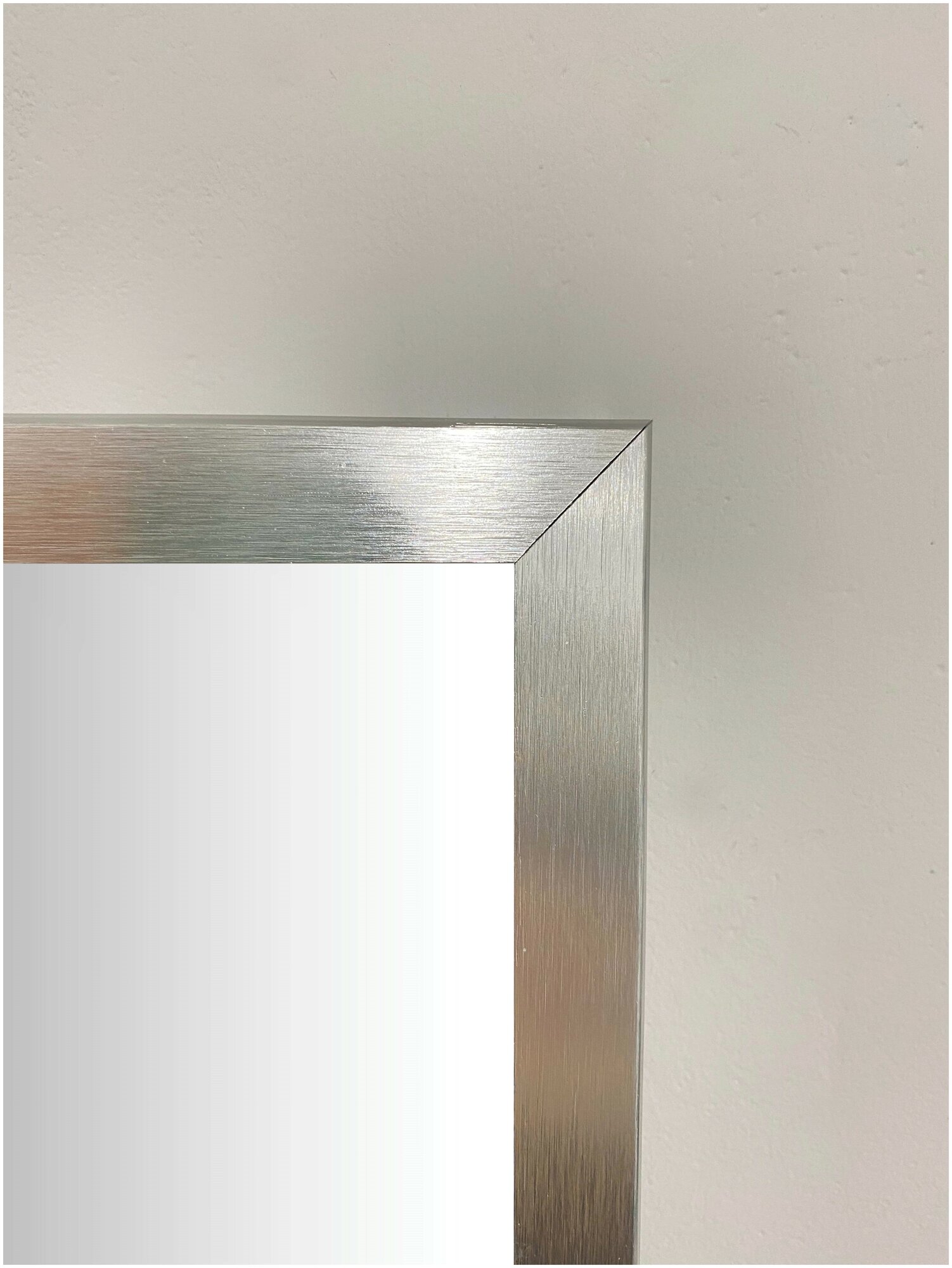 Интерьерное зеркало настенное 163/66 в алюминиевой раме цвет "Серебро" - фотография № 7