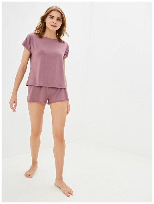 Пижама Luisa Moretti, футболка, короткий рукав, размер L, розовый