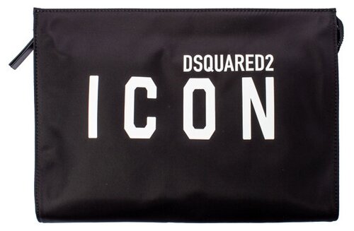 Сумка  клатч DSQUARED2, черный, красный