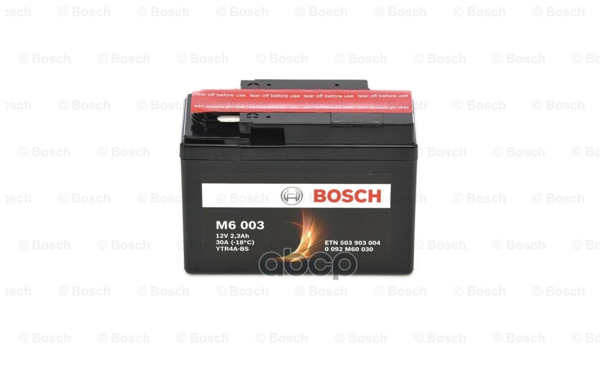 Мото аккумулятор Bosch M6 003 AGM (0 092 M60 030)