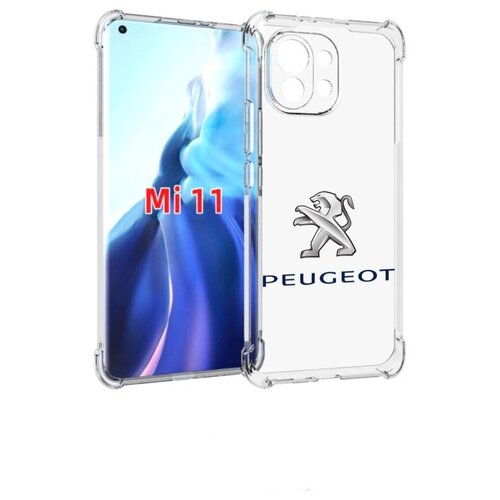 Чехол MyPads peugeot-пежо-3 мужской для Xiaomi Mi 11 (экран 6.81) задняя-панель-накладка-бампер