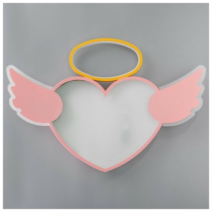 Люстра с ПДУ "Сердце ангела" LED 90Вт 3000-6000К розовый 61х43х5,5 см - фотография № 3