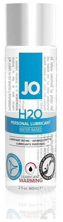 Возбуждающий лубрикант на водной основе JO Personal Lubricant H2O Warming - 60 мл.