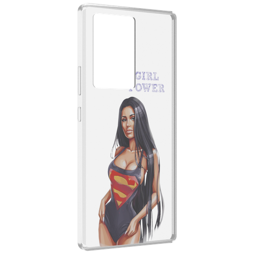 Чехол MyPads Девушка-супермен женский для ZTE Nubia Z40 Pro задняя-панель-накладка-бампер