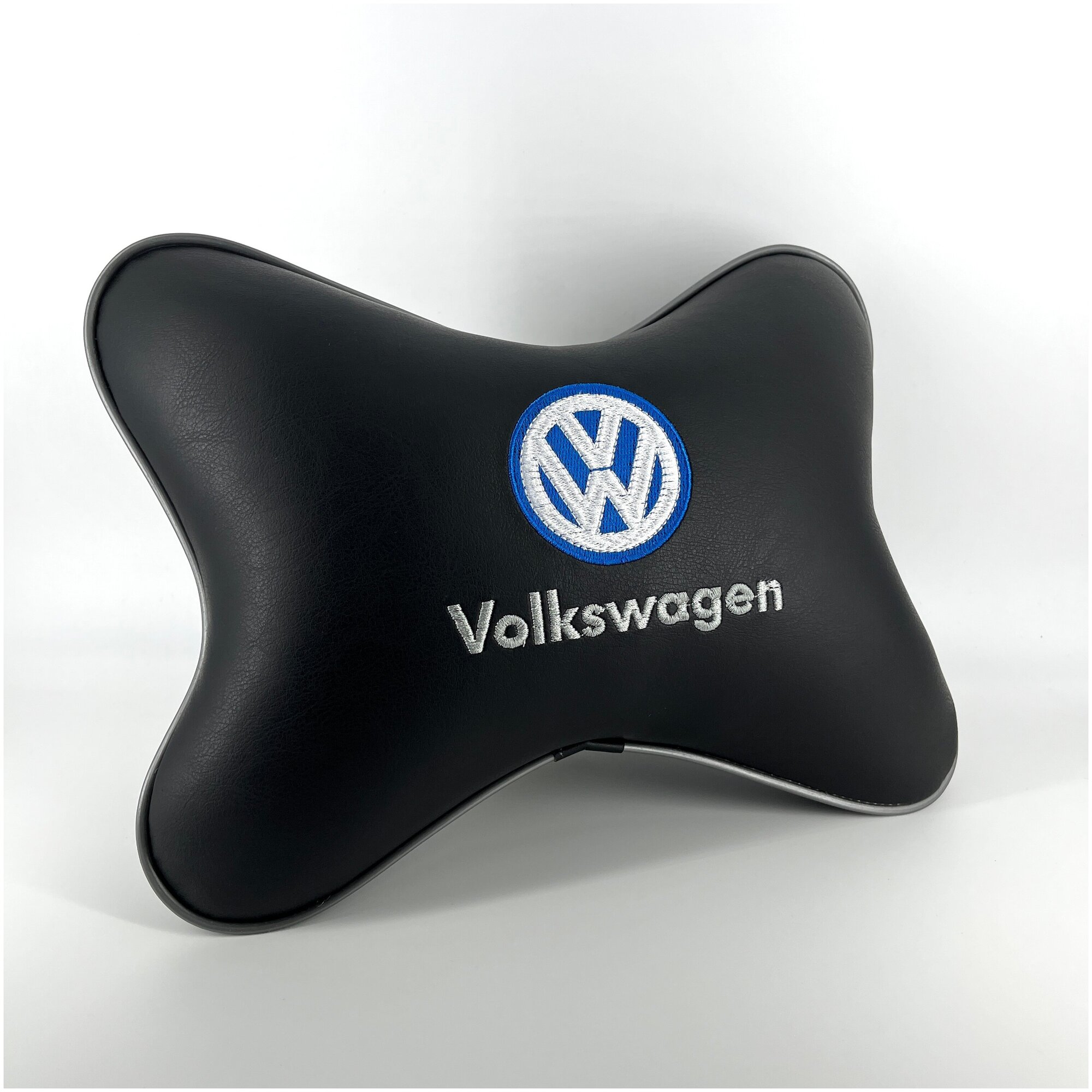 Автомобильная подушка под шею или поясницу с вышивкой для Volkswagen. Подарок автомобилисту