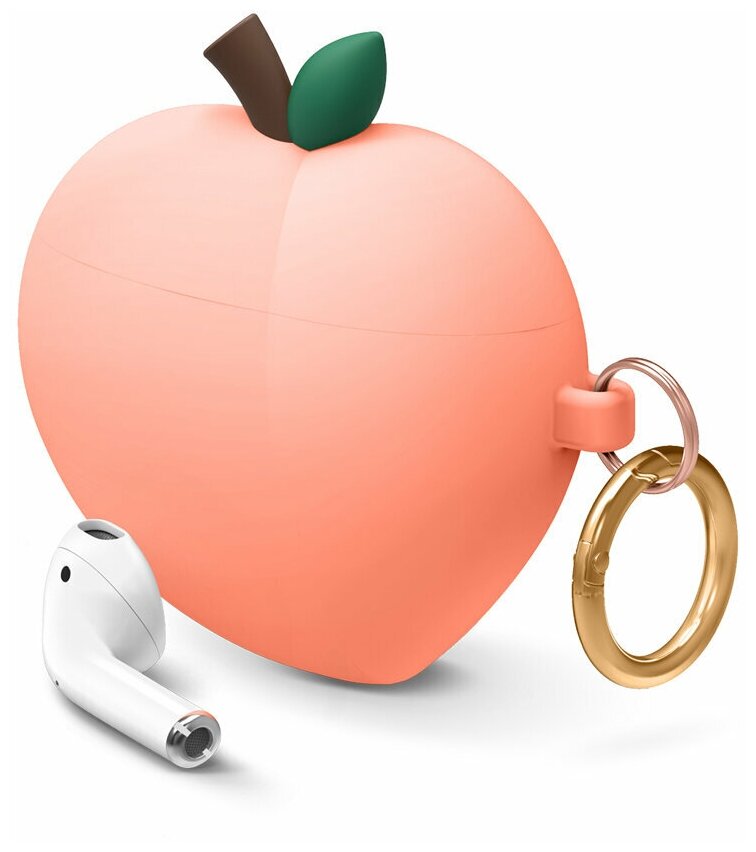 Чехол Elago для AirPods Gen 1 & 2 Peach Silicone hang case Peach