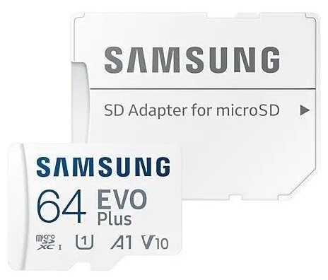 Samsung EVO Plus MB-MC64KA/RU Карта памяти microSD (Micro SecureDigital) MB-MC64KA/EU/CN
