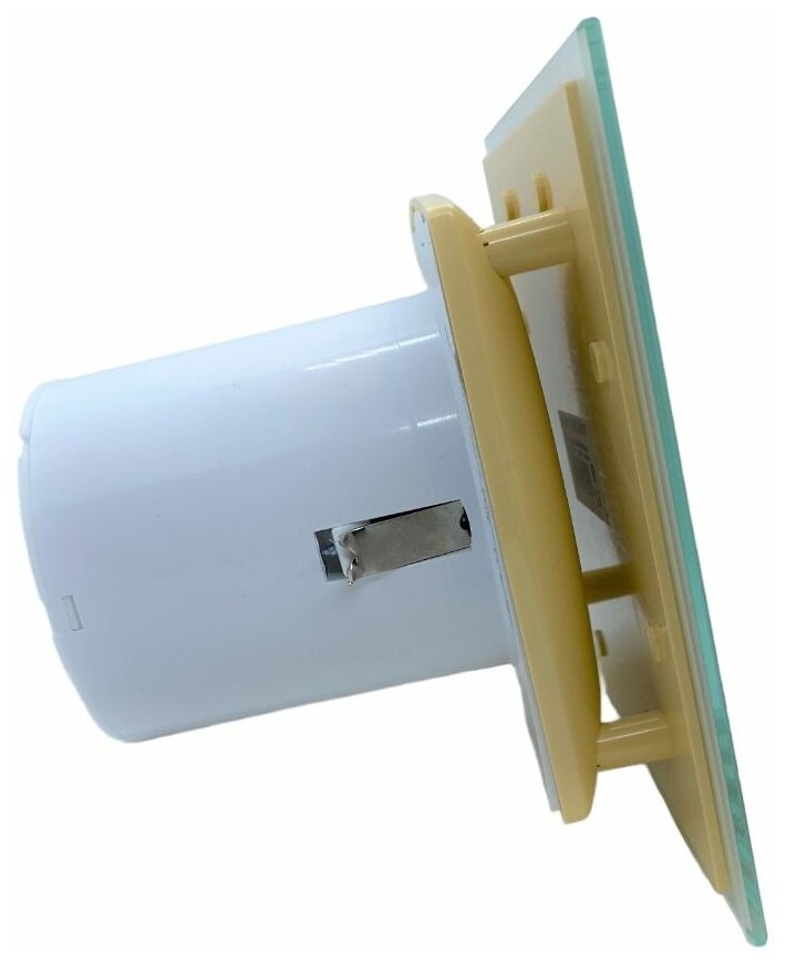 Вентилятор с таймером, со стеклянной панелью цвета камень беж, с обратным клапаном, D100мм, установка без сверления A100МX-T, Сербия - фотография № 11