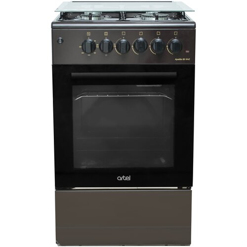 Комбинированная плита ARTEL APETITO 50 10-E ГК коричневая 50 см газовая с электрической духовкой 1831700₽