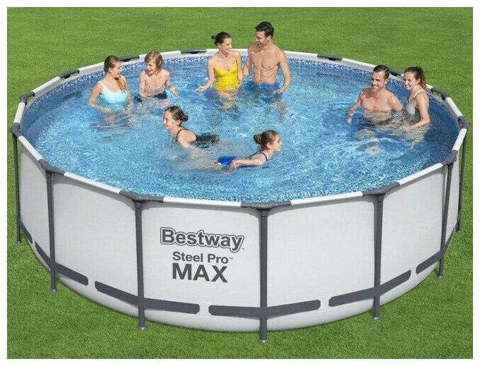 BestWay 56438 457х122 см (лестница фильтр тент) каркасный бассейн