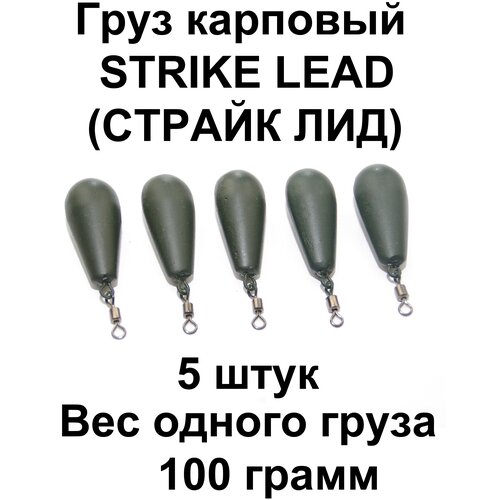 Груз карповый (Грузило) STRIKE Lead (Страйк) 100g 5 штук в упаковке