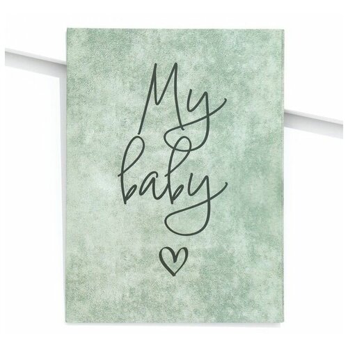 Обложка для свидетельства о рождении , зеленый, белый