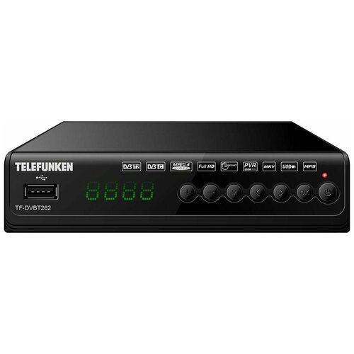 Ресивер DVB-T2 Telefunken TF-DVBT262 черный