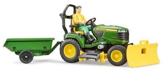 Масштабная модель Bruder 62-104 Трактор John Deere с прицепом и фигуркой