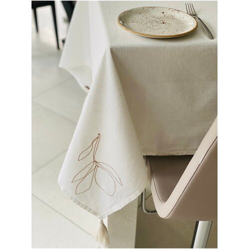 Скатерть Лимоны 140х220 лен/хлопок