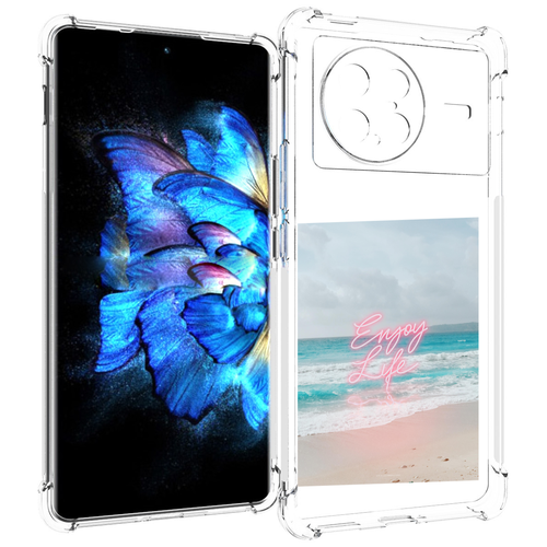 Чехол MyPads красивый пляж для Vivo X Note 5G задняя-панель-накладка-бампер