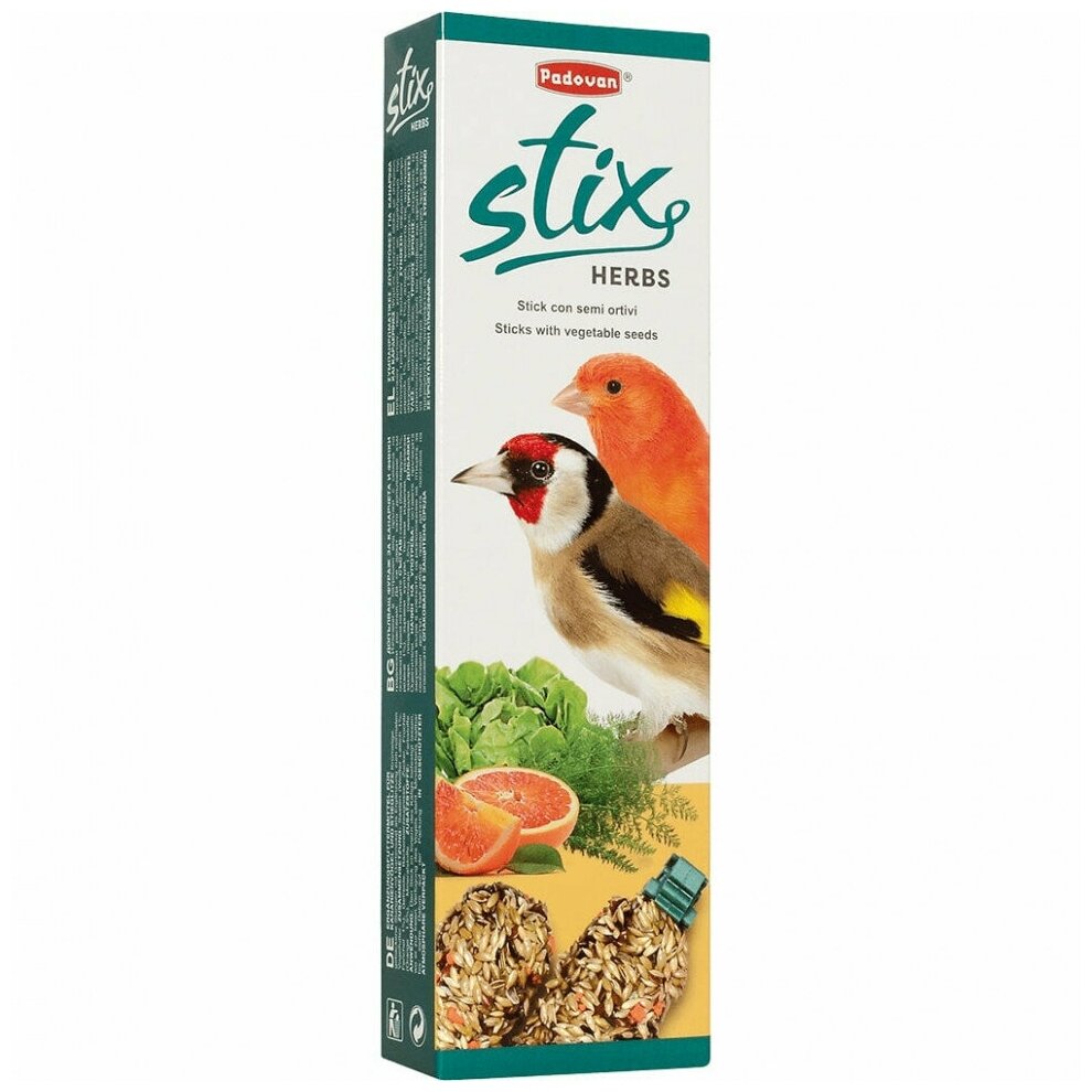 Padovan Stix Herbs лакомство для канареек антистрессовые с травами - 80 г