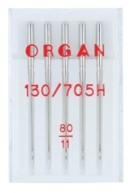 Иглы для швейной машины ORGAN универсальные 5 шт, в пенале 5105080 № 80 (6306559062)