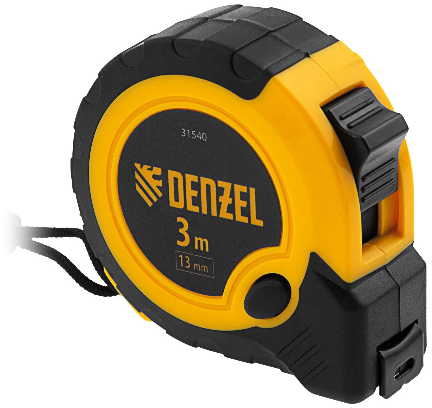 фото Рулетка Denzel 3м х 13ммдвухкомп. корпус, кнопка-пауза 31540