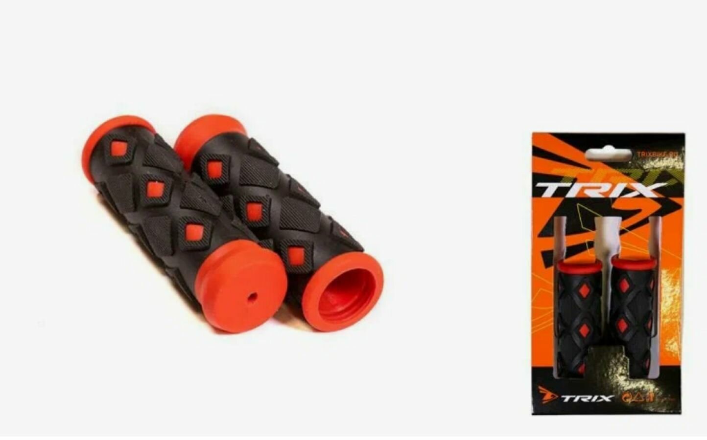 Грипсы Trix , для детских велосипедов, резиновые, 95мм, черно-красные